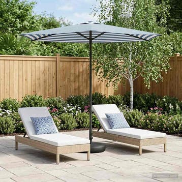 vidaXL Tuinparasol met Basis 270 x 270 cm Polyester, Verzenden, Nieuw, 2 tot 3 meter