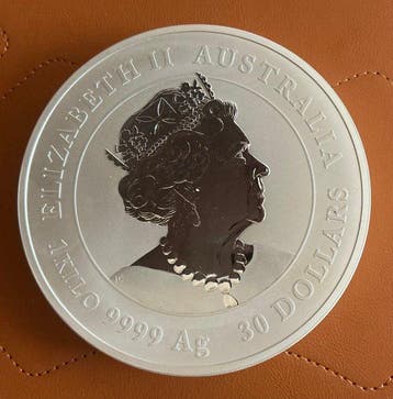Australië. 30 Dollars 2021 - Perth 1kg plata - 0.999