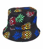 Bucket Hat Hoedje – Ananas Print - Omkeerbaar – One Size –, Nieuw