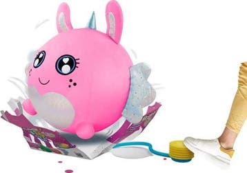 Biggies Rabbit roze - Opblaasbare pluchen Knuffel, Kinderen en Baby's, Speelgoed | Knuffels en Pluche, Ophalen of Verzenden, Nieuw