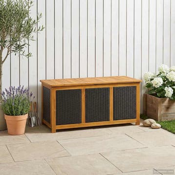 vidaXL Tuinopslagdoos 185 L Massief Acaciahout 113 x 50 x 56, Verzenden, Nieuw
