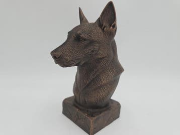 Bust of a belgian malinois dog statue - home decor dog lover, Verzenden, Nieuw