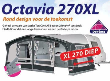 Dorema Ronde Voortent Octavia XL 270 Extra diep !! SALE, Caravans en Kamperen, Ophalen of Verzenden, Nieuw