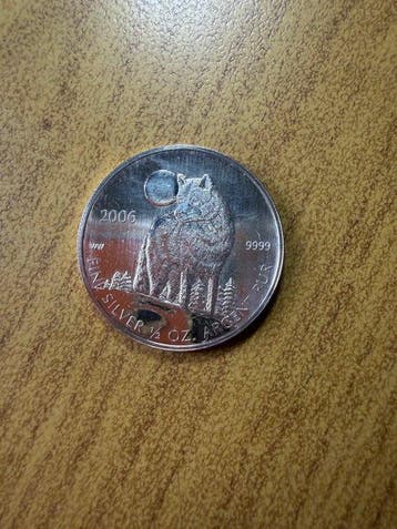 Canada. Elizabeth II. Dollar 2006 “Lupo”, 1/2 Oz (Zonder