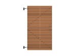Poortdeur Thermowood Ayous Rhombus Horizontaal 100 x 180 cm, Nieuw