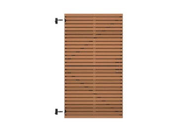 Poortdeur Thermowood Ayous Rhombus Horizontaal 100 x 180 cm, Nieuw