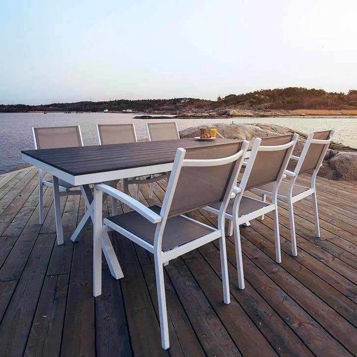 *WOONWINKEL* Brafab Leone Set Aluminium Tuinset 6 Persoons, Tuin en Terras, Tuinsets en Loungesets, Nieuw, Verzenden
