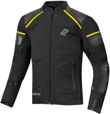 Bogotto Blizzard-X Waterdichte Zwart Geel Textiele Motorjas, Motoren, Kleding | Motorkleding, Jas | leer, Nieuw met kaartje, Bogotto