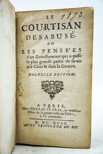 Charles Bourdonne - Le Courtisan desabusé ou les pensées
