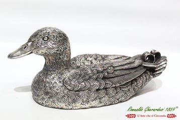 De Santis Argenti in Lastra Argento - sculptuur, Anatra