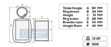 Plexiglas sleutelhanger, Verzenden, Nieuw