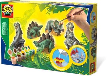 Gieten en schilderen - Dinos (Knutselpakketten), Verzenden, Nieuw, Knutselen