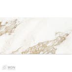 Carrara Gold mat 60x120 cm marmer look tegels wit met gouden, Doe-het-zelf en Verbouw, Verzenden, Nieuw