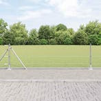 vidaXL Afrasteringspaal Zilverkleurig, Verzenden, Nieuw, IJzer