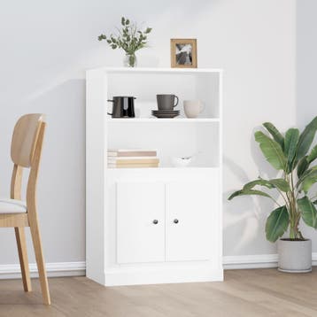 vidaXL buffetkast 60x35,5x103,5 cm bewerkt hout wit, Huis en Inrichting, Minder dan 50 cm, Verzenden, 100 tot 150 cm, Nieuw