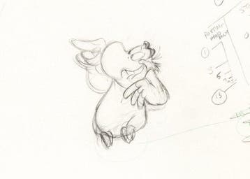 Walt Disney - Iago Animatie Tekening - Aladdin (Walt Disney,, Nieuw