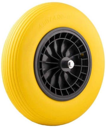 Kruiwagenwiel 4.00-8 PU – Anti-lek Wiel met Kunststof Velg, Tuin en Terras, Ophalen of Verzenden, Nieuw