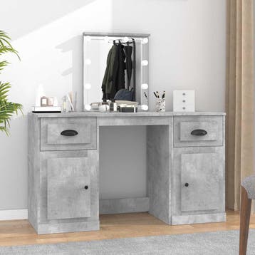 vidaXL Kaptafel met LED-verlichting 130x50x132,5 cm, Verzenden, Nieuw