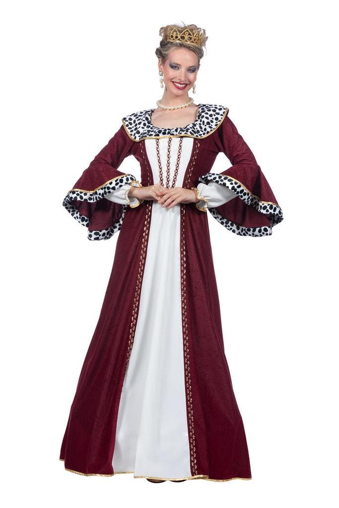 Luxe Koninginnen Jurk Bordeaux, Kleding | Dames, Carnavalskleding en Feestkleding, Nieuw, Ophalen of Verzenden