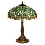 Tiffany tafellamp – Libellen &amp; Turquoise Accenten – Ø 40 ×, Verzenden, Nieuw