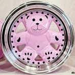 15 inch 4x100 YKW Wheels Y5892 - Teddys Pink Machined Lip, Auto-onderdelen, Banden en Velgen, Ophalen of Verzenden, Nieuw