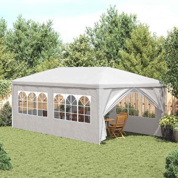 vidaXL Partytent 3x6 m wit, Tuin en Terras, Verzenden, Nieuw, Partytent