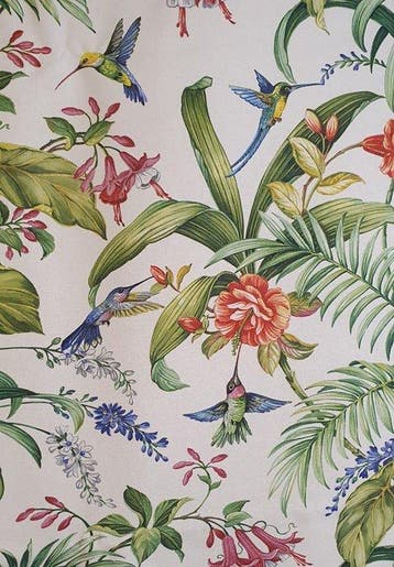Exclusieve Primavera-stof met Colibrì - Artistiek Ontwerp -