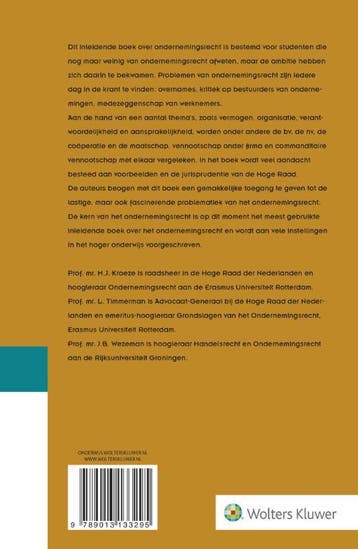 De kern van het ondernemingsrecht 9789013133295 M.J. Kroeze, Verzenden, Zo goed als nieuw, M.J. Kroeze