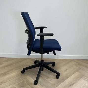 Haworth Comforto ergonomische bureaustoel, blauw - zwart, Gebruikt, Blauw, Ophalen of Verzenden, Bureaustoel