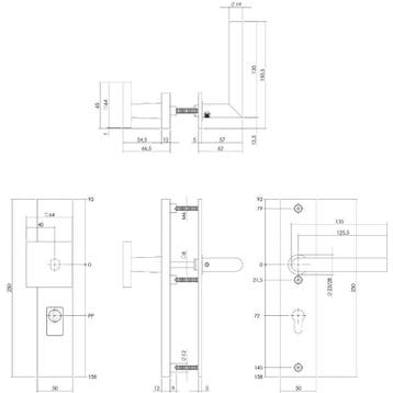 Intersteel SKG3 veiligheidsbeslag voordeur rechthoek, Verzenden, Nieuw