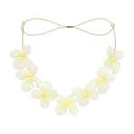 Haarband Bloem - Metaaldraad - Bloemenkroon - Wit Geel, Nieuw