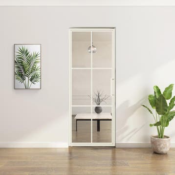 Stalen taatsdeur - Wit - 6 Vlaks - Helder glas, Doe-het-zelf en Verbouw, Deuren en Horren, Minder dan 80 cm, Overige typen, Nieuw