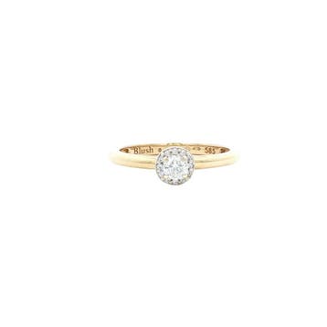 Gouden ring met zirkonia van Blush 14 karaat, Verzenden, Zo goed als nieuw, Goud