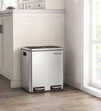 RVS prullenbak 30L met 2 vakken – Softclose en pedaal, Verzenden, Nieuw