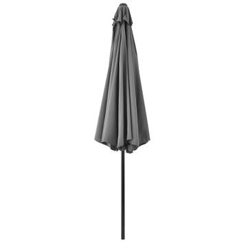 Parasol Budapest tuinparasol met zwengel Ø300 cm grijs casa., Verzenden, Nieuw