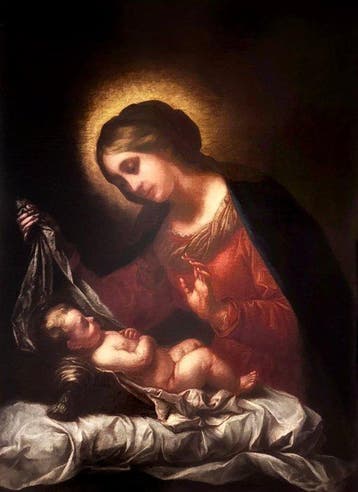 Onorio Marinari (1627–1715), Kring van - Madonna del Velo, Antiek en Kunst