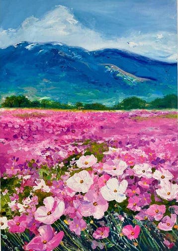 Laura R. A - XL - Valle Florecido, Antiek en Kunst