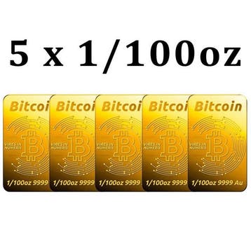 5 x 1/100 Troy Ounce - Goud .999 - 5 x 1/100 oz 9999 Fine