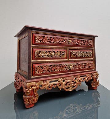 Chinoiserie - Ladekast - Hout, Polychrome