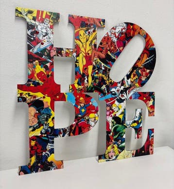 Meta Pop (1990) - Super Heroes meets Hope, from: The Comic