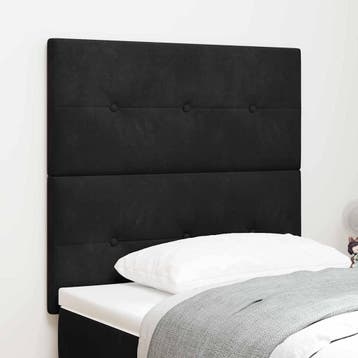 vidaXL Hoofdbord Zwart 80 cm Fluweel, Verzenden, Nieuw, Zwart, Stof