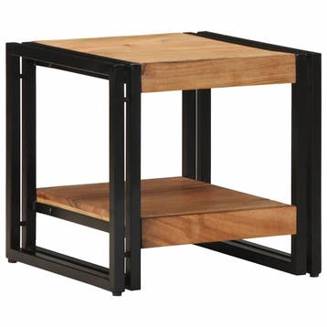 vidaXL Salontafel Bruin 40 x 40 x 38 cm Massief Acaciahout, Verzenden, Nieuw, Overige houtsoorten, Minder dan 50 cm