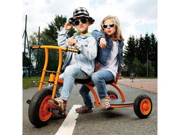 Top Trike - Dreirad Taxi - Duwstang Veiligheidsgordel - Geel, Verzenden, Nieuw, Top Trike