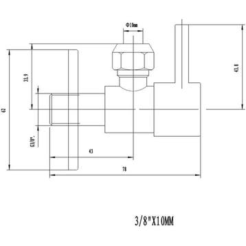 Xellanz Minimal Hoekstopkraan - 3/8x3/8 - of Knel - 10mm -, Ophalen of Verzenden, Nieuw