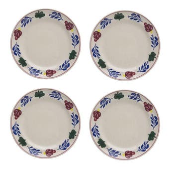 Boerenbont Gebaksbordjes 17,5cm set 4 Stuks (Huishouden), Verzenden, Nieuw, Aardewerk