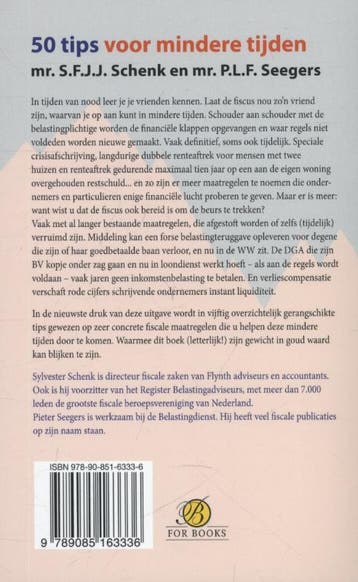 50 Tips voor mindere tijden 9789085163336 Pieter Seegers, Boeken, Verzenden, Gelezen, Pieter Seegers