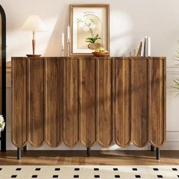 Houten Sideboard – Modern Dressoir met 2 Deuren 120×35×80 cm, Verzenden, Nieuw