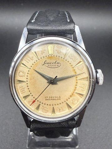 Lincoln Anker - Mechanical cal. ETA 1080 – Stainless Steel –, Nieuw