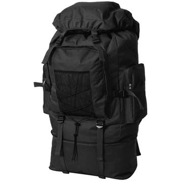 vidaXL Rugzak legerstijl XXL 100 L zwart, Sieraden, Tassen en Uiterlijk, Tassen | Rugtassen, Verzenden, Nieuw