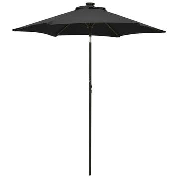 vidaXL Parasol met LED-verlichting 200x211 cm aluminium, Tuin en Terras, Verzenden, Nieuw